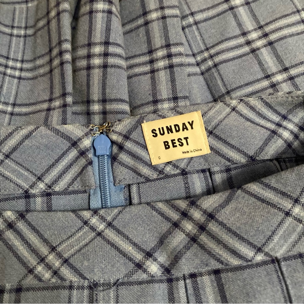Sunday Best Gray Plaid Skater Skirt - Picture 3 of 4
